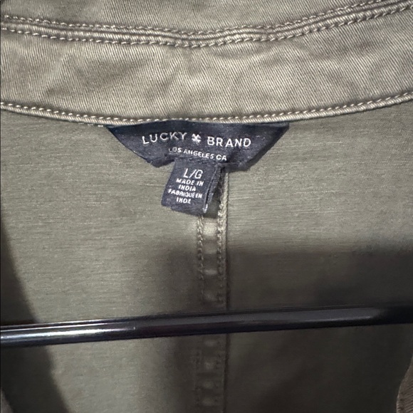 Lucky Brand Olive Green Button-Up Romper - Picture 2 of 4